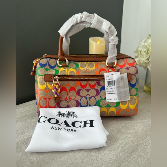 Coach Handbags - Coach Rainbow Rowan with crossbody strap